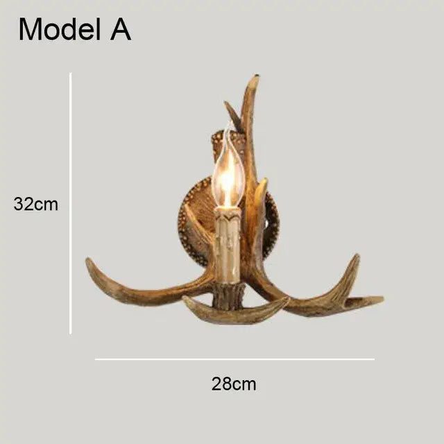 Brown Antler Chandelier Light