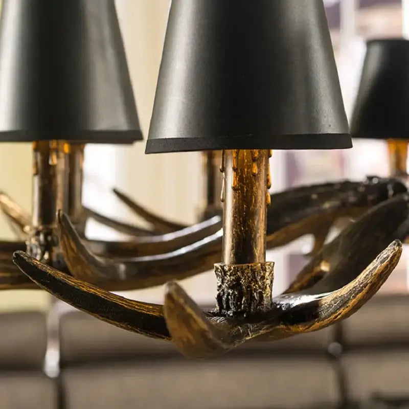 Metallic Antler Chandelier