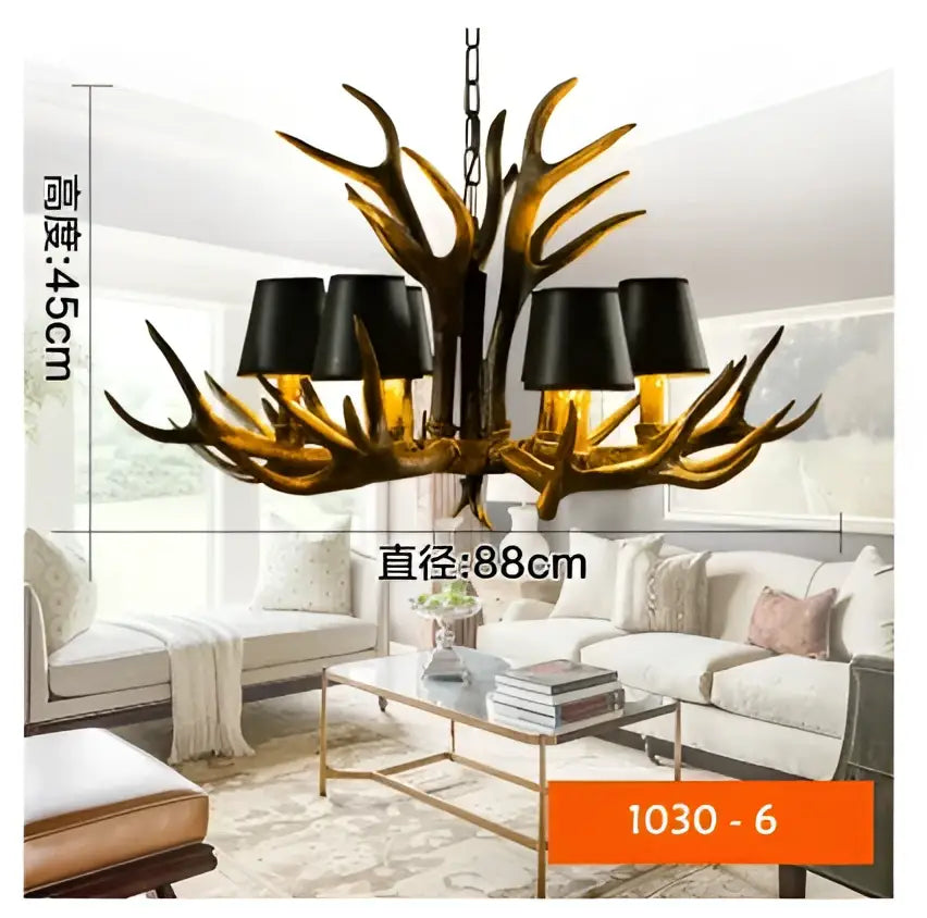 Metallic Antler Chandelier