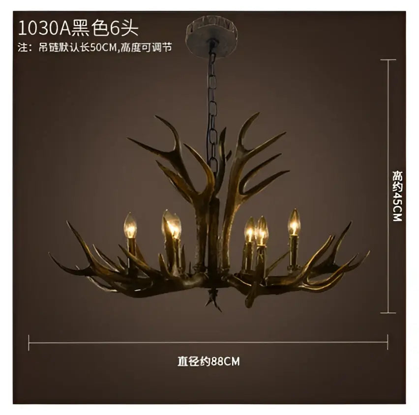 Metallic Antler Chandelier