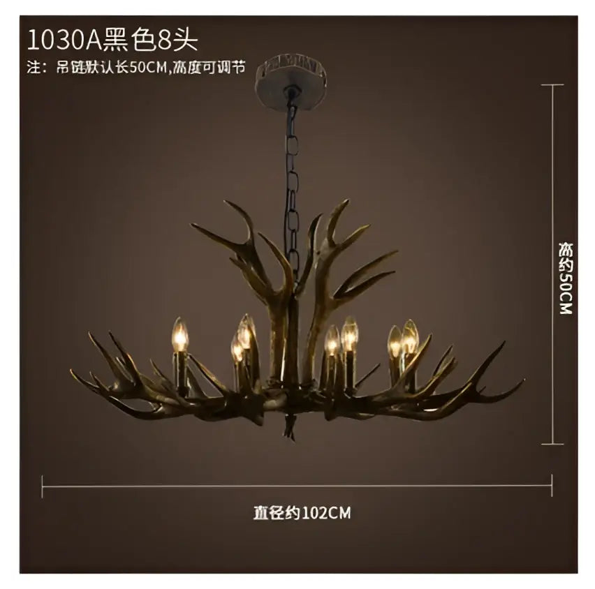 Metallic Antler Chandelier