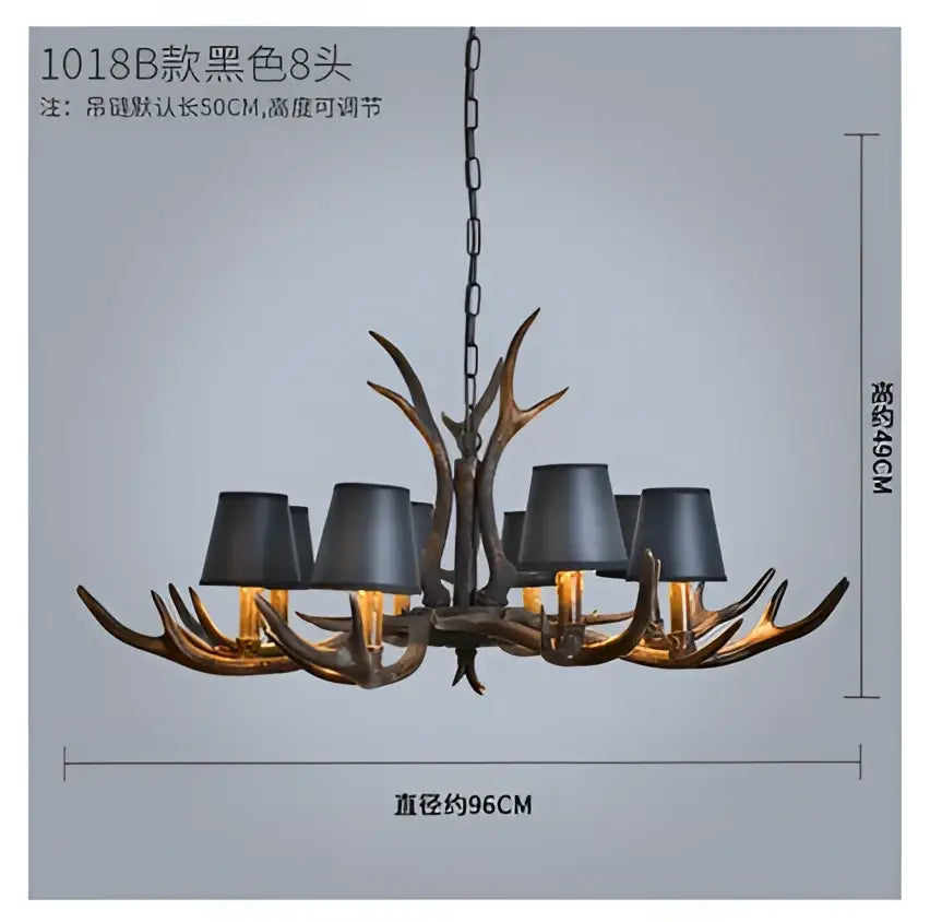 Metallic Antler Chandelier