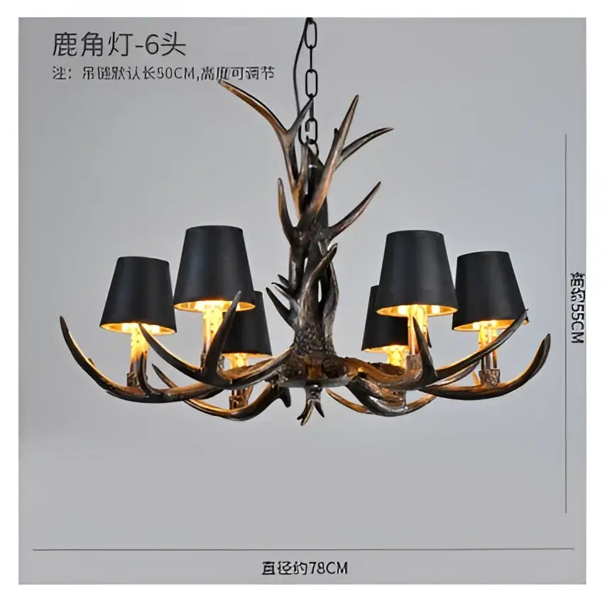 Metallic Antler Chandelier