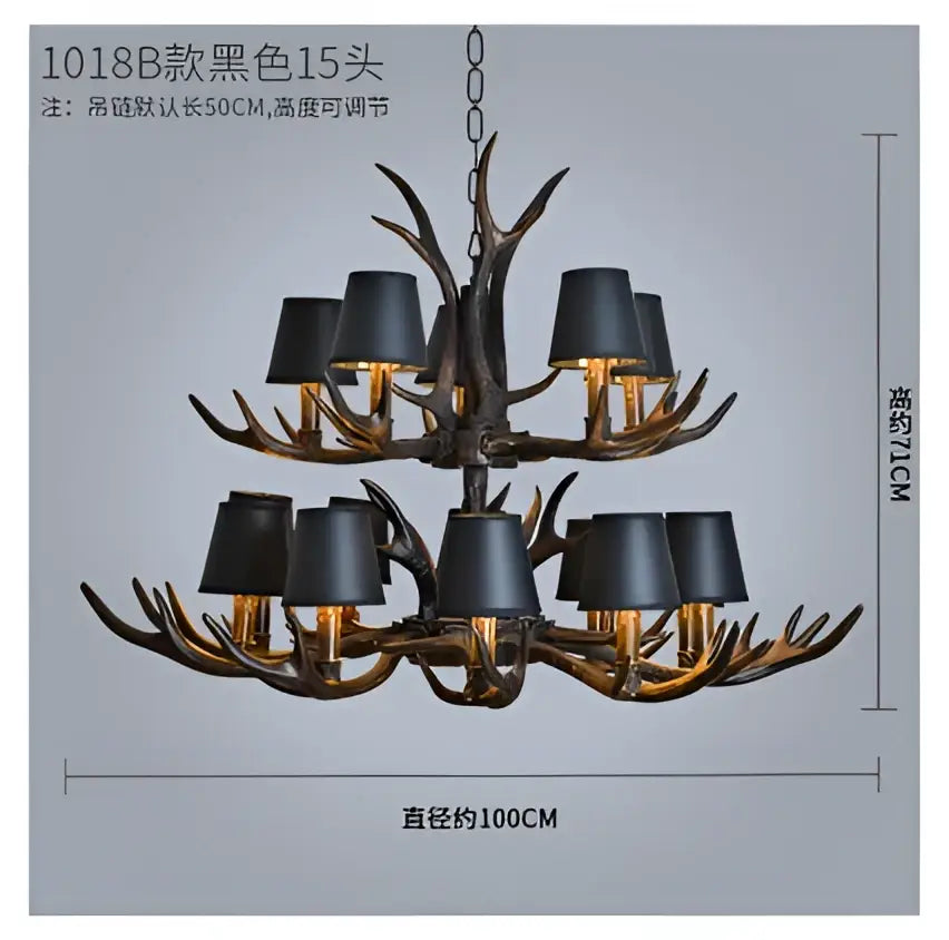 Metallic Antler Chandelier