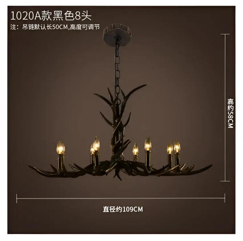 Metallic Antler Chandelier
