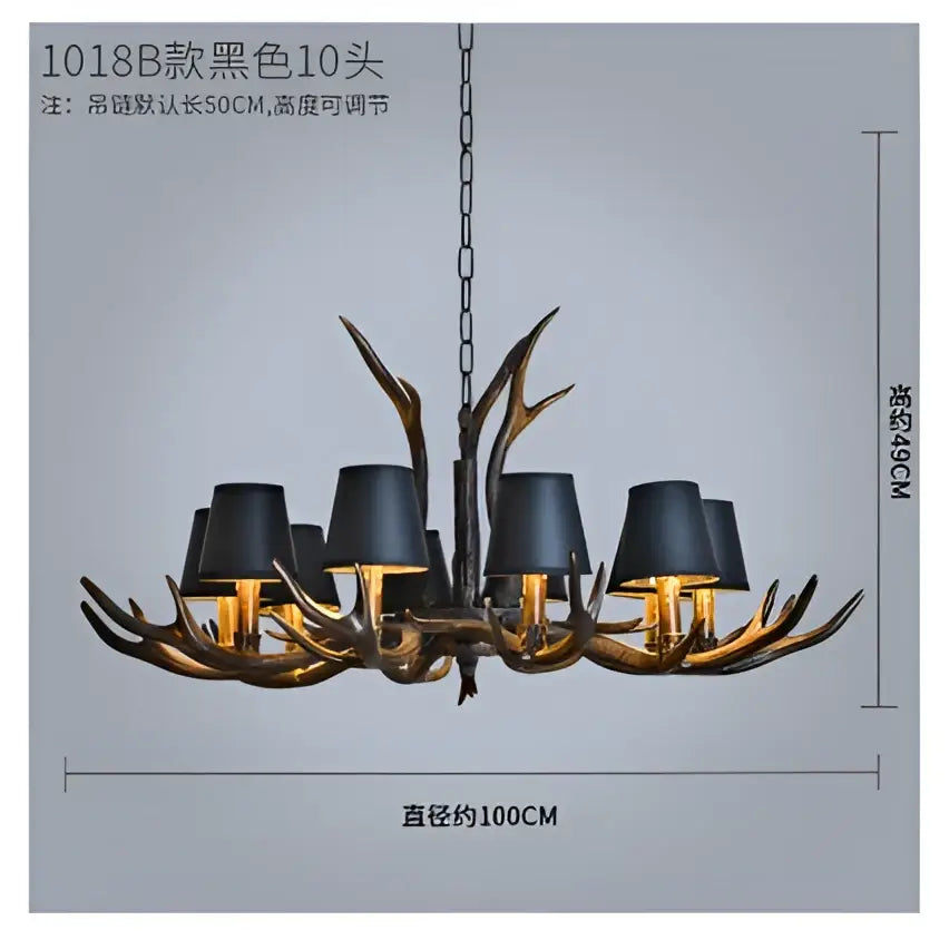 Metallic Antler Chandelier