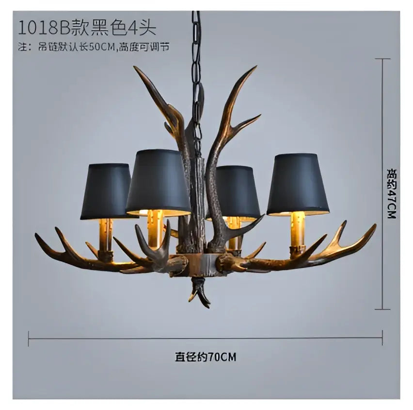 Metallic Antler Chandelier