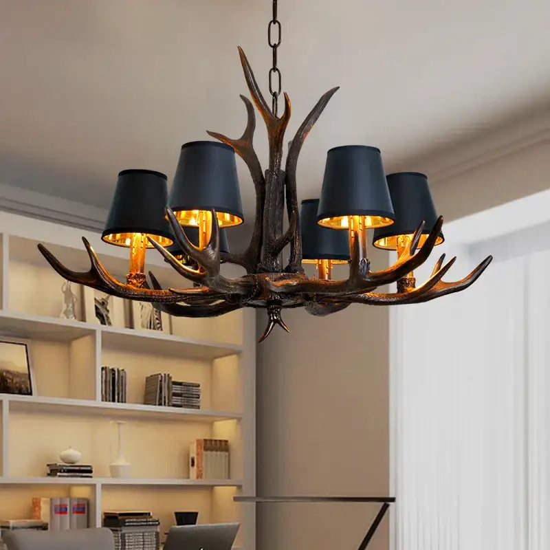 Metallic Antler Chandelier