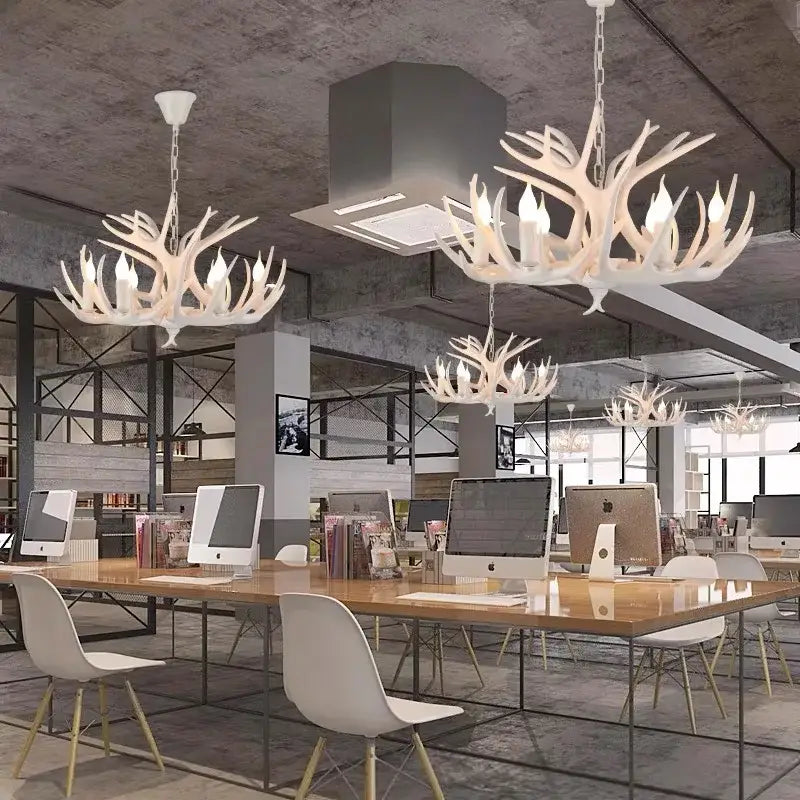 Brown Antler Chandelier 9x9 Arms