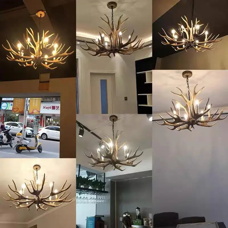 Brown Antler Pendant Chandelier