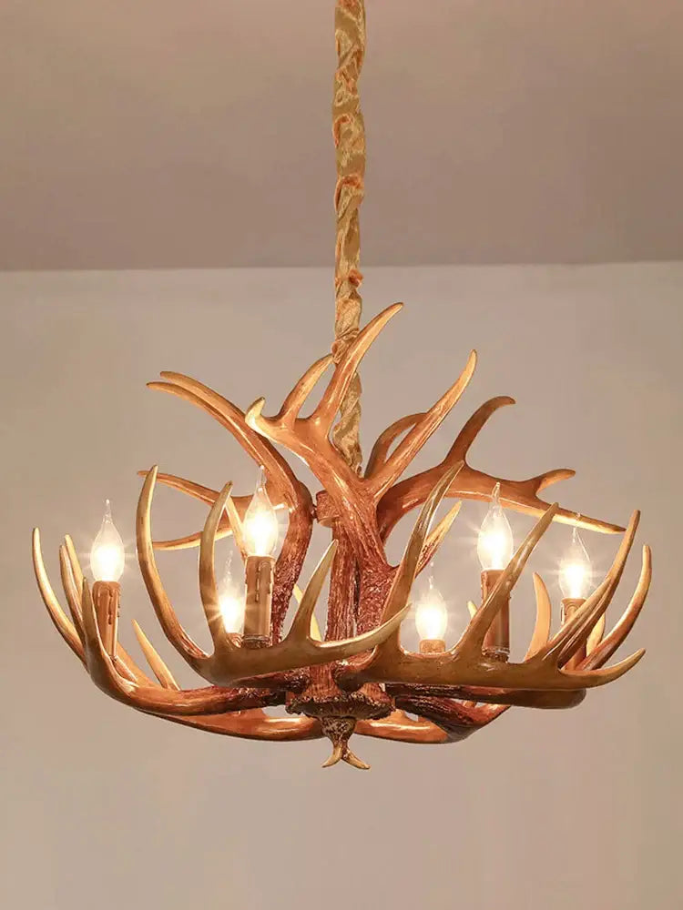 Golden Antler Pendant Light