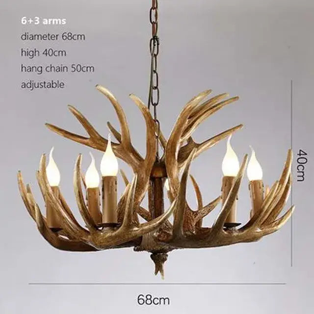 Golden Antler Pendant Light