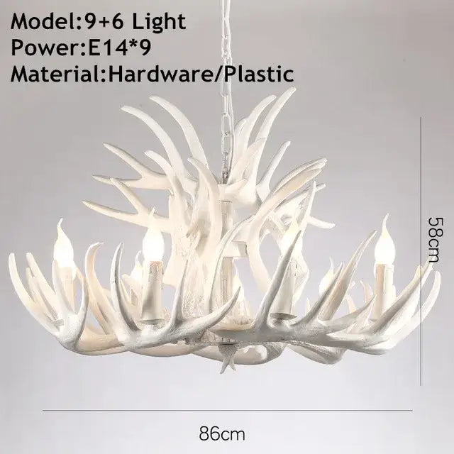 Golden Antler Pendant Light
