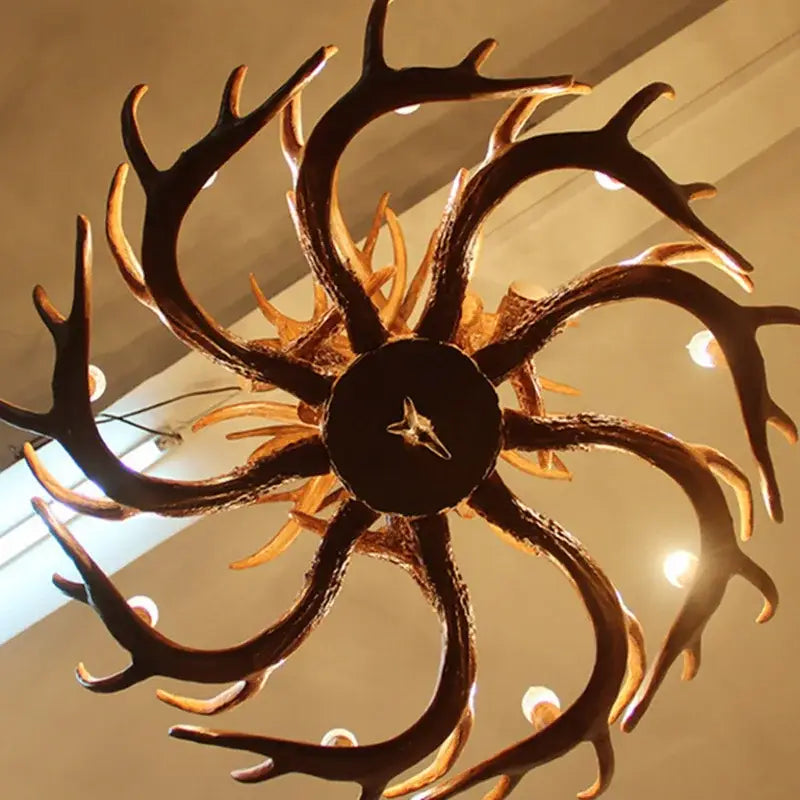 Golden Antler Pendant Light