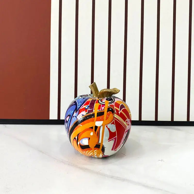 Resin Graffiti Apple Figurine