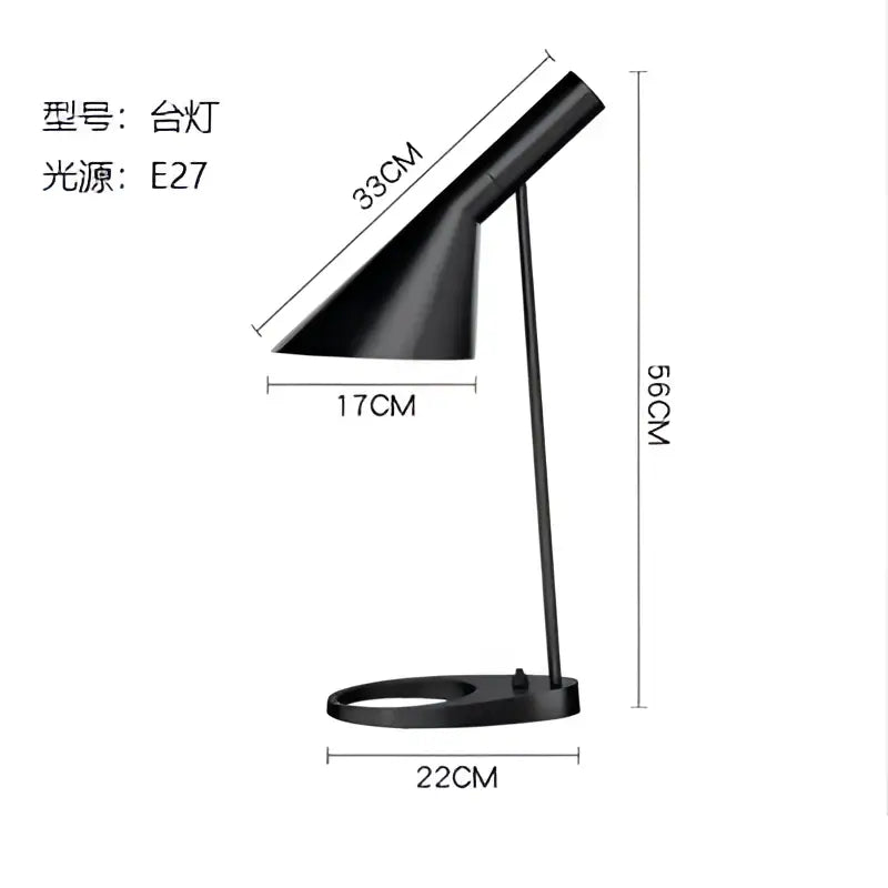Black Conical Floor Lamp