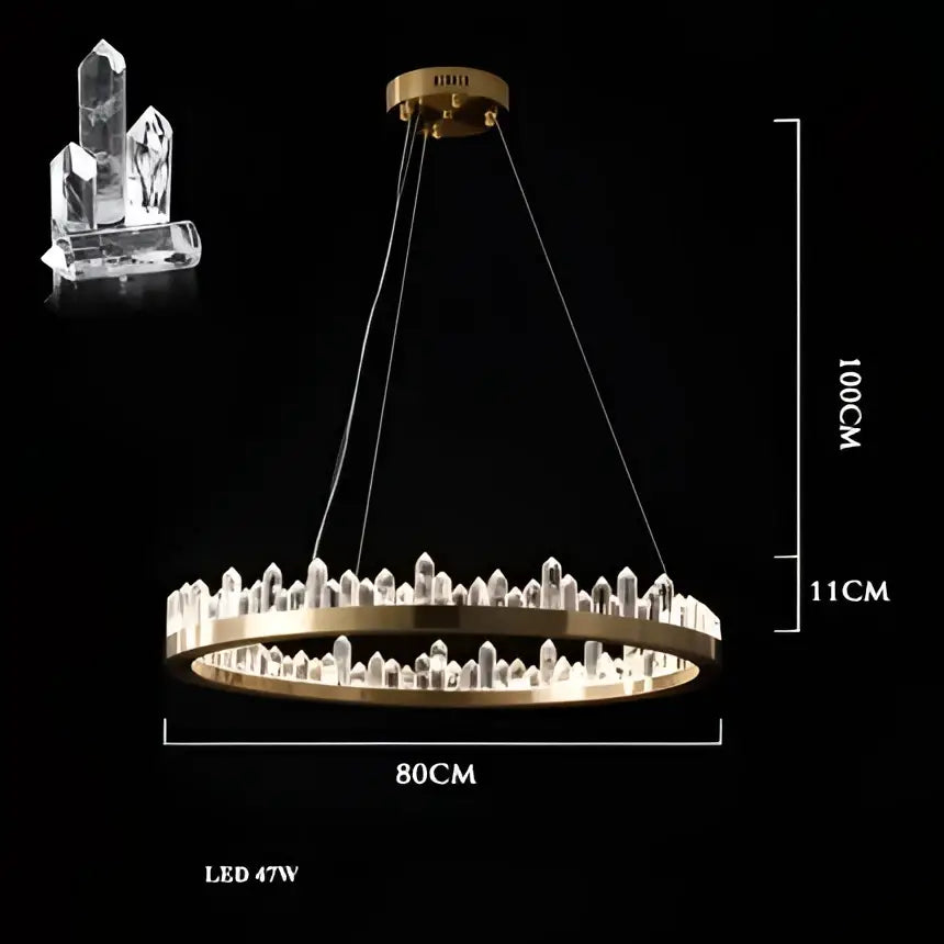 Black Arrow Crystal Chandelier