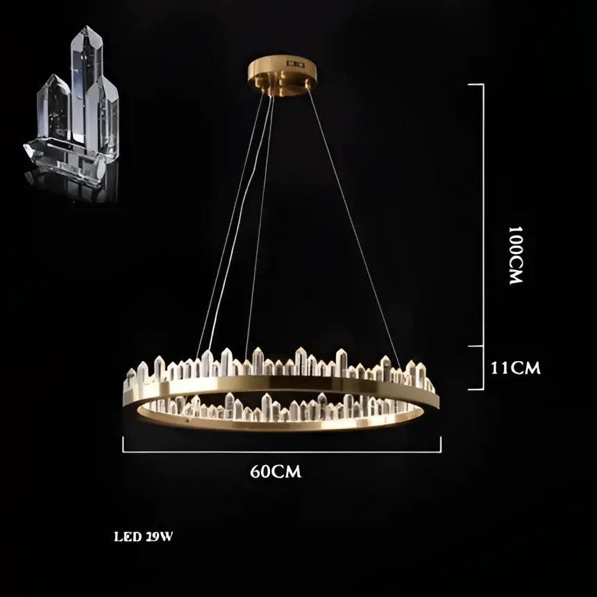 Black Arrow Crystal Chandelier