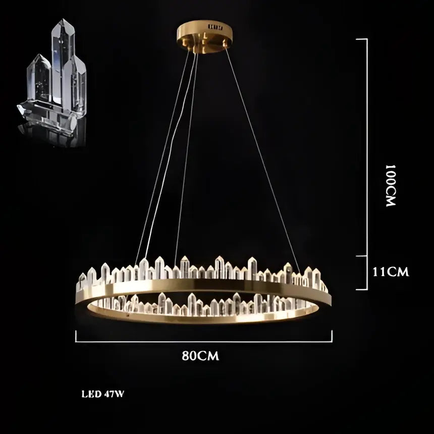 Black Arrow Crystal Chandelier