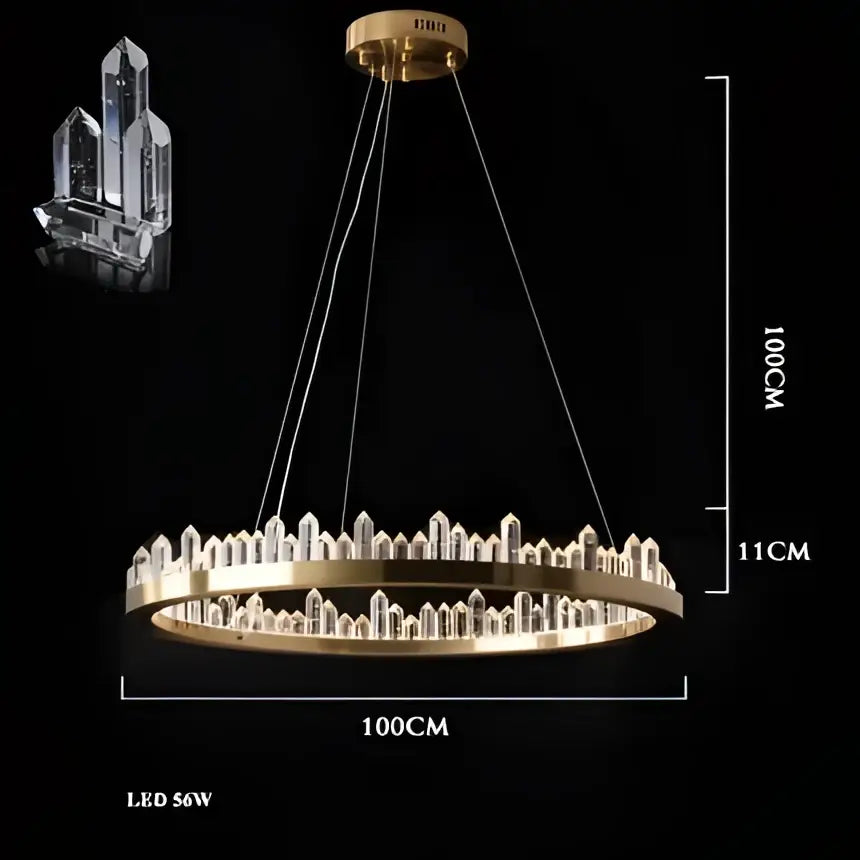 Black Arrow Crystal Chandelier