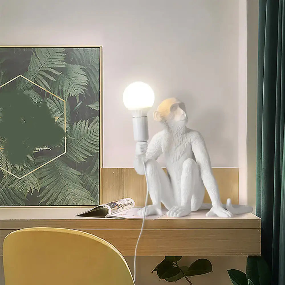 Resin Monkey Table Lamp