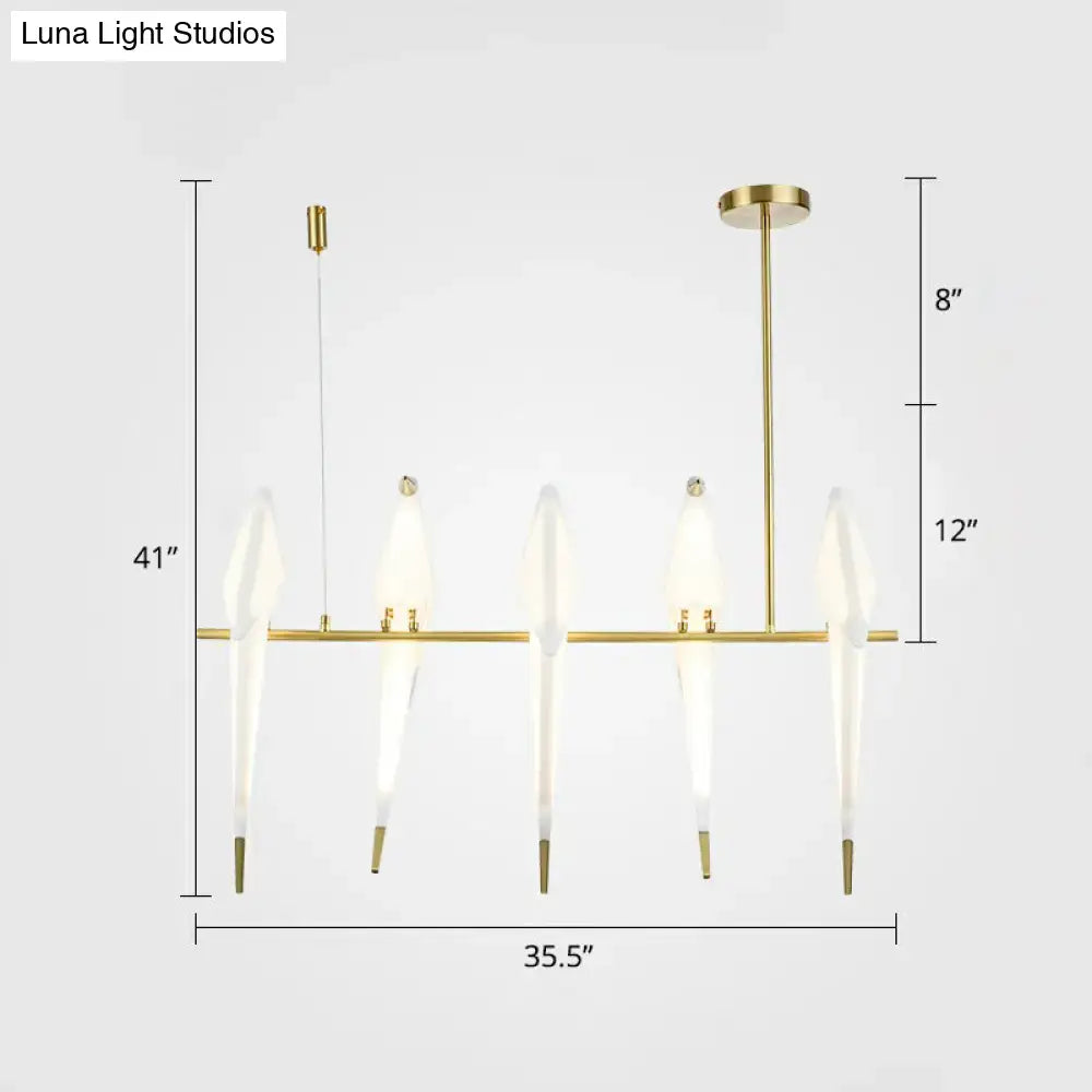 Gold Acrylic Island Light
