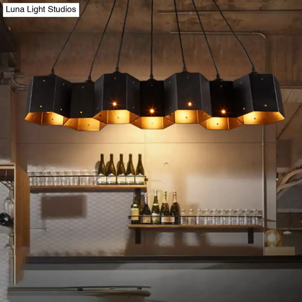 Black Gold Geometric Light