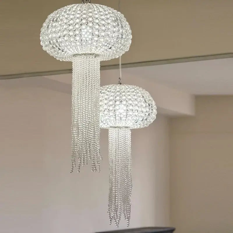 Silver Jellyfish Dining Chandelier