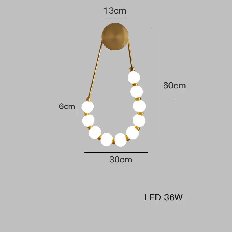 Black Gold Dimmable LED Bedside Sconce