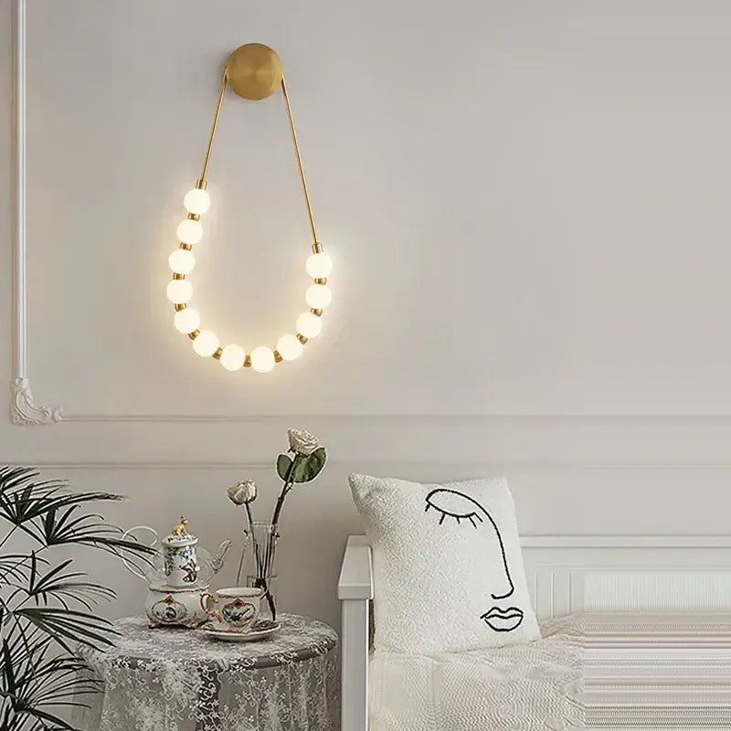 Black Gold Dimmable LED Bedside Sconce
