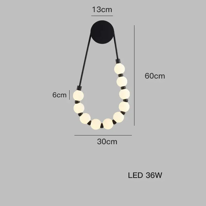 Black Gold Dimmable LED Bedside Sconce