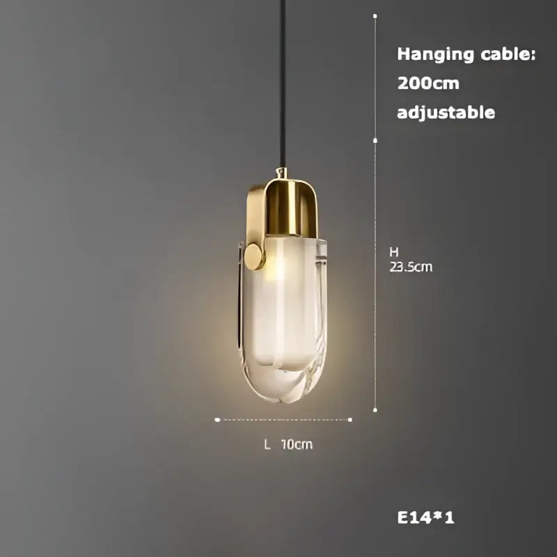 Woven Glass Pendant Light Art Deco Brass Dining Room