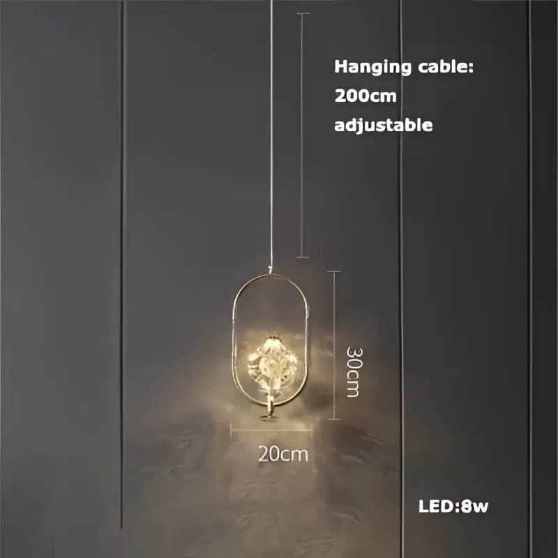 Woven Glass Pendant Light Art Deco Brass Dining Room