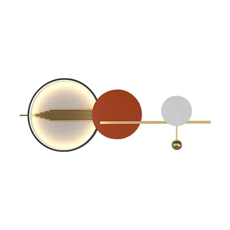 Wall Lamp Minimalist Orange White Bedroom Sconce