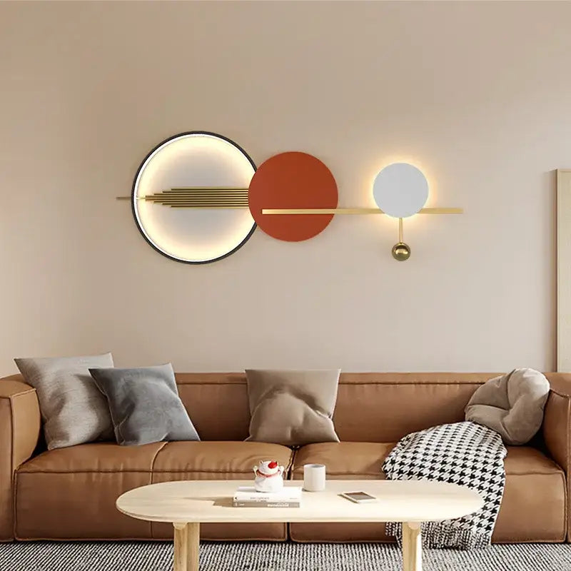 Wall Lamp Minimalist Orange White Bedroom Sconce