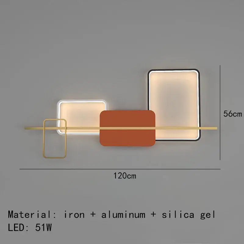 Wall Lamp Minimalist Orange White Bedroom Sconce