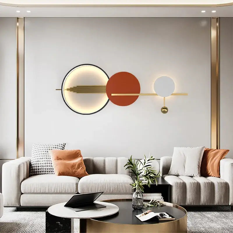 Wall Lamp Minimalist Orange White Bedroom Sconce