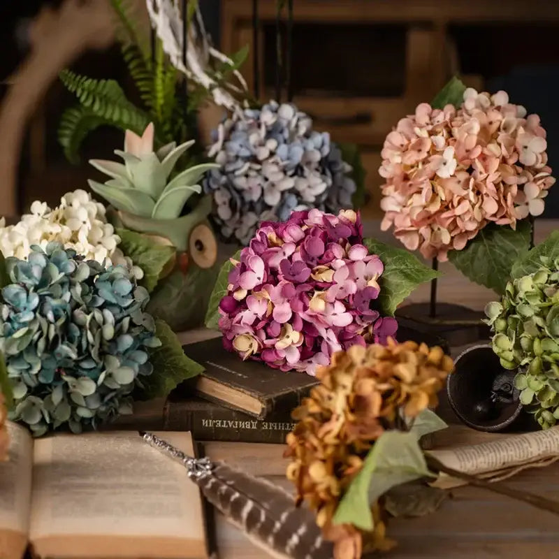 Silk Hydrangea Flower Arrangement