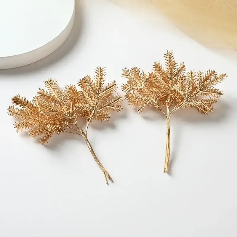 Gold Silver Pine Needles