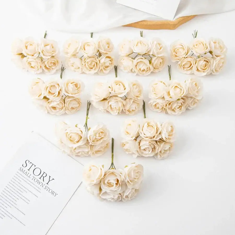 Beige Artificial Rose Bouquet