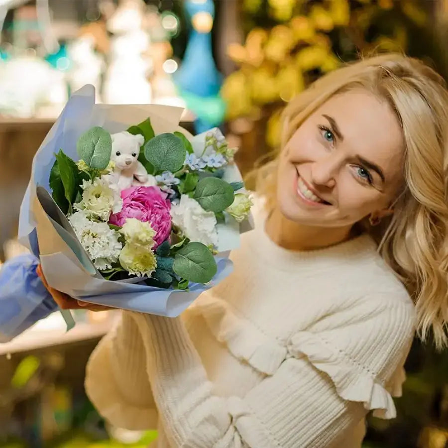 Green Silk Floral Arrangement