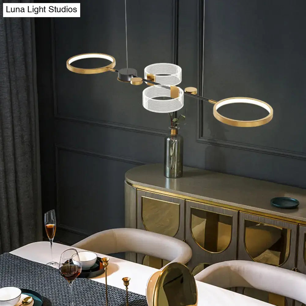 Gold Geometric Pendant Light