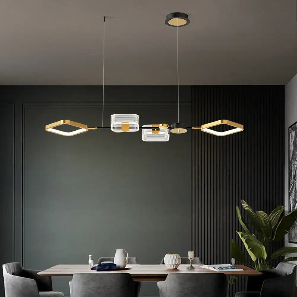 Gold Geometric Pendant Light