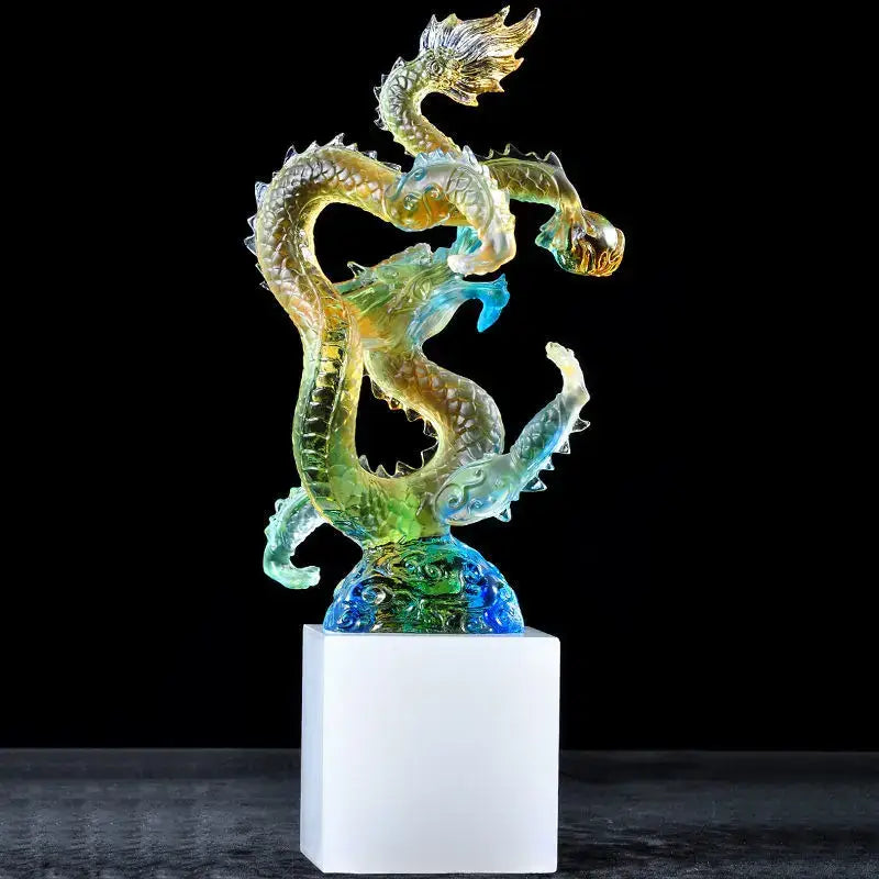 Colored Glaze Dragon Ornament