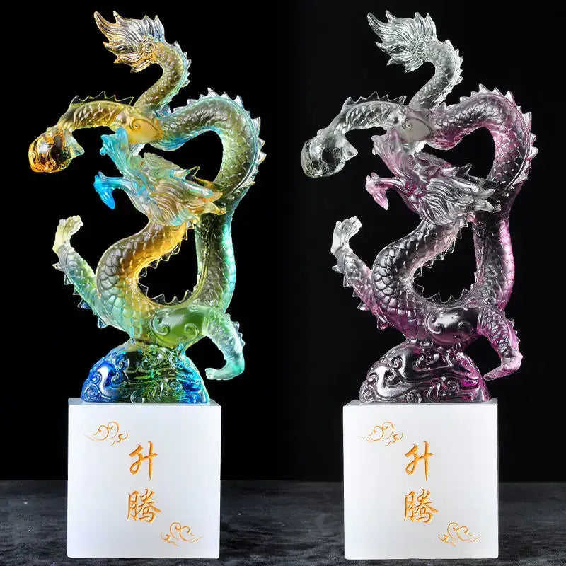 Colored Glaze Dragon Ornament
