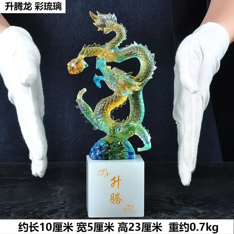 Colored Glaze Dragon Ornament