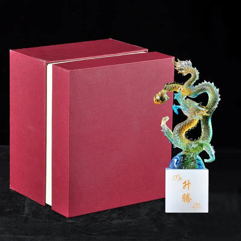Colored Glaze Dragon Ornament
