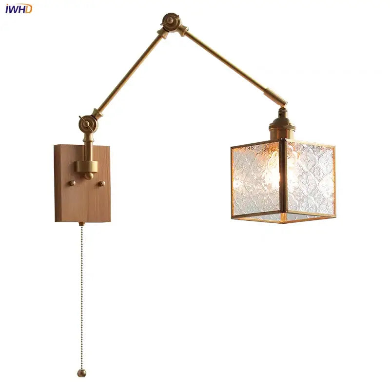 Ash Wood Blue Wall Sconce