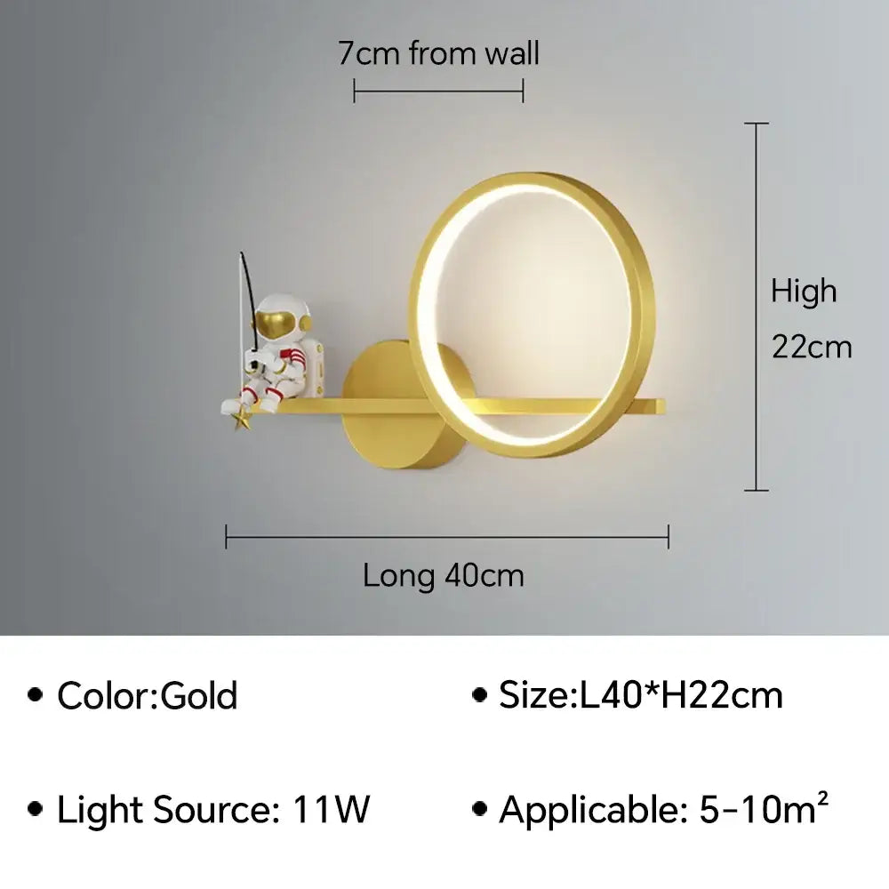 White Gold Wall Lamp