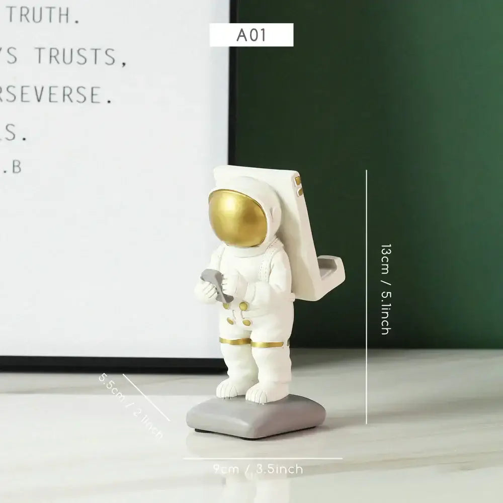 Silver Astronaut Figurine